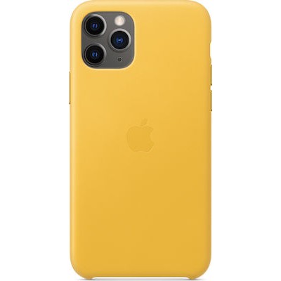 Apple Leather Case Κίτρινο (iPhone 11 Pro)